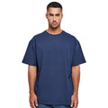 Dark Blue - Lifestyle - Build Your Brand Unisex Adults Heavy Oversized Tee