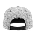 Black- Grey - Back - Flexfit By Yupoong Unisex Stripes Melange Crown Snapback Cap