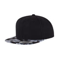 Black-Grey - Front - Flexfit by Yupoong Unisex Roses Print Snapback Cap