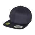 Dark Navy - Front - Flexfit by Yupoong Unisex Organic Cotton Snapback Cap