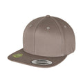 Pale Grey - Front - Flexfit by Yupoong Unisex Organic Cotton Snapback Cap