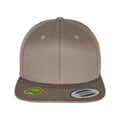 Pale Grey - Back - Flexfit by Yupoong Unisex Organic Cotton Snapback Cap