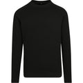 Black - Front - Build Your Brand Mens Raglan-Sleeved Crew Neck Sweat