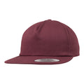 Maroon - Front - Yupoong Flexfit Unisex Unstructured 5 Panel Snapback Cap