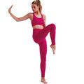 Fuchsia - Side - TriDri Women-Ladies Seamless 3D Fit Multi-Sport Sculpt Solid Colour Leggings