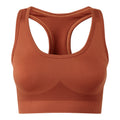 Rust - Front - TriDri Womens-Ladies Seamless 3D Fit Multi-Sport Solid Colour Sculpt Sports Bra