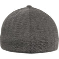 Black-Heather Grey - Pack Shot - Flexfit by Yupoong Herringbone Melange Cap