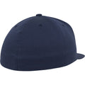 Navy - Back - Flexfit by Yupoong Unisex Adults Flat Visor Cap