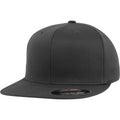 Dark Grey - Front - Flexfit by Yupoong Unisex Adults Flat Visor Cap