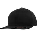 Black - Front - Flexfit by Yupoong Unisex Adults Flat Visor Cap