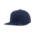 Navy - Front - Flexfit by Yupoong Unisex Adults Flat Visor Cap