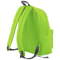 Lime Green-Graphite Grey - Back - Bagbase Original Plain Backpack