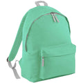 Mint Green-Light Grey - Front - Bagbase Original Plain Backpack