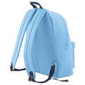 Sky Blue-French Navy - Back - Bagbase Original Plain Backpack