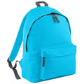 Surf Blue-Graphite Grey - Front - Bagbase Original Plain Backpack