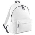 White-Graphite Grey - Front - Bagbase Original Plain Backpack