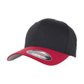 Black-Red - Front - Flexfit Unisex Adult Two Tone Cap