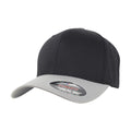 Black-Silver - Front - Flexfit Unisex Adult Two Tone Cap