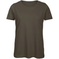 Khaki Green - Front - B&C Womens-Ladies Organic T-Shirt