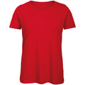 Red - Front - B&C Womens-Ladies Organic T-Shirt