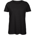 Black - Front - B&C Womens-Ladies Organic T-Shirt