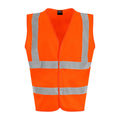 Hi Vis Orange - Front - PRO RTX Unisex Adult Sleeveless Hi-Vis Vest