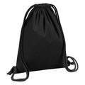 Black - Front - Westford Mill Cotton Drawstring Bag