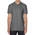 Charcoal - Front - Gildan Unisex Adult Softstyle Polo Shirt