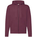 Burgundy - Front - Fruit of the Loom Unisex Adult Classic Hoodie