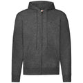 Dark Heather Grey - Front - Fruit of the Loom Unisex Adult Classic Hoodie