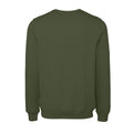 Military Green - Back - Bella + Canvas Unisex Adult Raw Seam Pullover