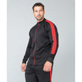 Black-Red - Back - Finden & Hales Womens-Ladies Track Top