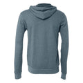 Slate Heather - Back - Bella + Canvas Unisex Adult Fleece Full Zip Hoodie