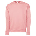 Pink - Front - Bella + Canvas Unisex Adult Fleece Drop Shoulder Sweatshirt