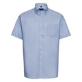 Oxford Blue - Front - Russell Collection Mens Oxford Formal Shirt