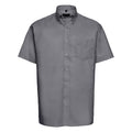 Silver - Front - Russell Collection Mens Oxford Formal Shirt