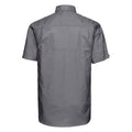 Silver - Back - Russell Collection Mens Oxford Formal Shirt