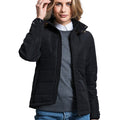 Black - Back - Russell Womens-Ladies Cross Padded Jacket