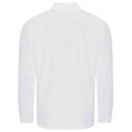 White - Back - PRORTX Mens Long-Sleeved Polo Shirt