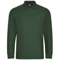 Bottle Green - Front - PRORTX Mens Long-Sleeved Polo Shirt