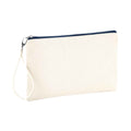 Natural-Navy - Front - Westford Mill Canvas Cosmetic Bag