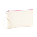 Natural-Pink - Front - Westford Mill Canvas Cosmetic Bag