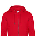 Red - Back - B&C Mens Full Zip Hoodie