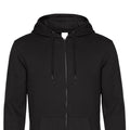 Black Pure - Back - B&C Mens Full Zip Hoodie