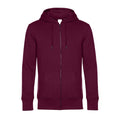 Dark Cherry - Front - B&C Mens Full Zip Hoodie