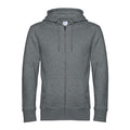 Mid Grey Heather - Front - B&C Mens Full Zip Hoodie