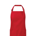 Red - Back - Premier Unisex Adult Organic Fairtrade Certified Full Apron