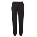 Black - Back - Fruit Of The Loom Mens Classic 80-20 Jogging Bottoms