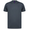 Charcoal - Front - Henbury Mens HiCool Performance T-Shirt