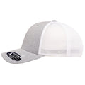 Silver-White Melange - Side - Flexfit Unisex Adult 110 Mesh Two Tone Cap